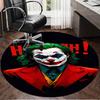 1PC clown's Dark Portrait Round Rug, Non-slip Chair Mat, Home Decor, Circle Carpet Perfect for Office, Bedroom, Living Room,Christmas gift