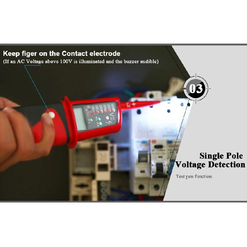 UNI-T UT15C Waterproof Voltage Tester AC/DC Voltage Detection Multimeter High Precision Electronic Diagnostic Tool LCD Display