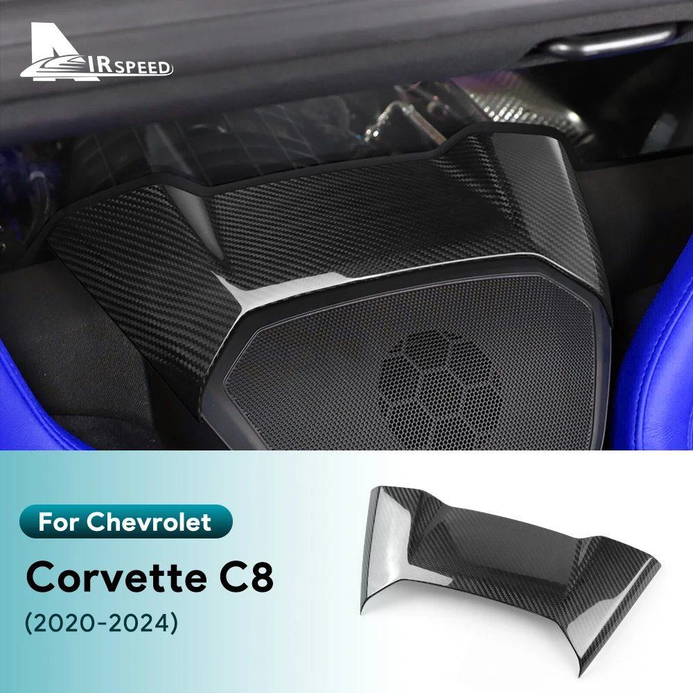 Real Hard Carbon Fiber Sticker For Chevrolet Corvette C8 2020 2021 2022 2023 2024 Car Gear Rear Cover Interior Accessories