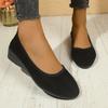 Модная весенняя новинка, женские модные туфли на плоской подошве, с круглым носком и мелким вырезом, тканевым верхом, мягкой подошвой, нескользящие, одинарные туфли