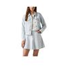 Levis Простая однотонная рубашка с воротником Однобортная Длинный рукав Джинсовая куртка Женские куртки 29945-0214