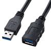 SANWA SUPPLY Удлинительный кабель USB Разъем Папа на 3.0 (Женщина), 0,5 м, Черный, KU30-EN05