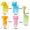 10pcs Animal Farm Fruit Fork Mini Cartoon Children Snack Cake Dessert Food Pick Toothpick Bento Lunches Party Decor Random Color