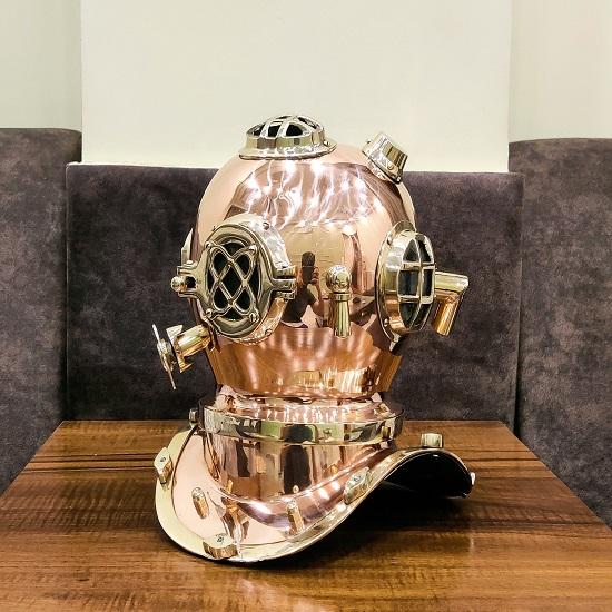 Латунный медный водолазный шлем, копия водолазного шлема ВМС США, подарок для ВМС США, подарок мужу