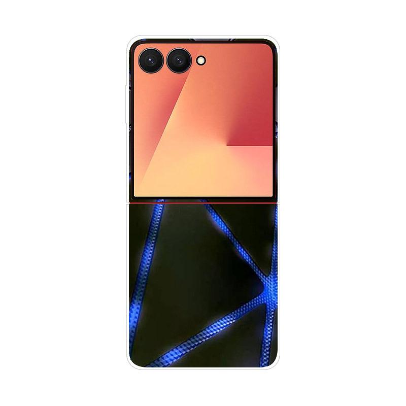Роскошный прозрачный чехол для телефона Samsung Galaxy Z Flip 7, жесткая складная крышка из поликарбоната для Galaxy Z Flip7, противоударный чехол Capa Fundas