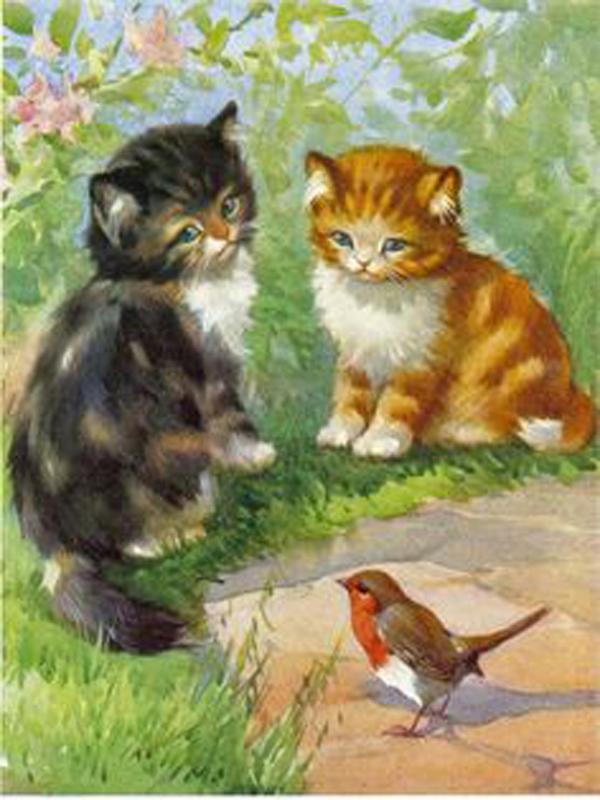 DIY алмазная живопись животное вышивка крестом ремесло полная круглая дрель кошка мозаика Алмазная вышивка домашний декор стены