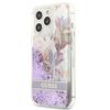 Guess Guhcp13Llflsu Iphone 13 Pro / 136,1 Fioletowy/Purple Twarde Etui Kwiat Płynny Brokat