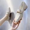 Fashion Spring and Autumn Low Heel Elegant Woman Pumps Square Toe Loafers Shoes for Women Luxury Brand Casual 2025 Trend 39 Slip On Shoe