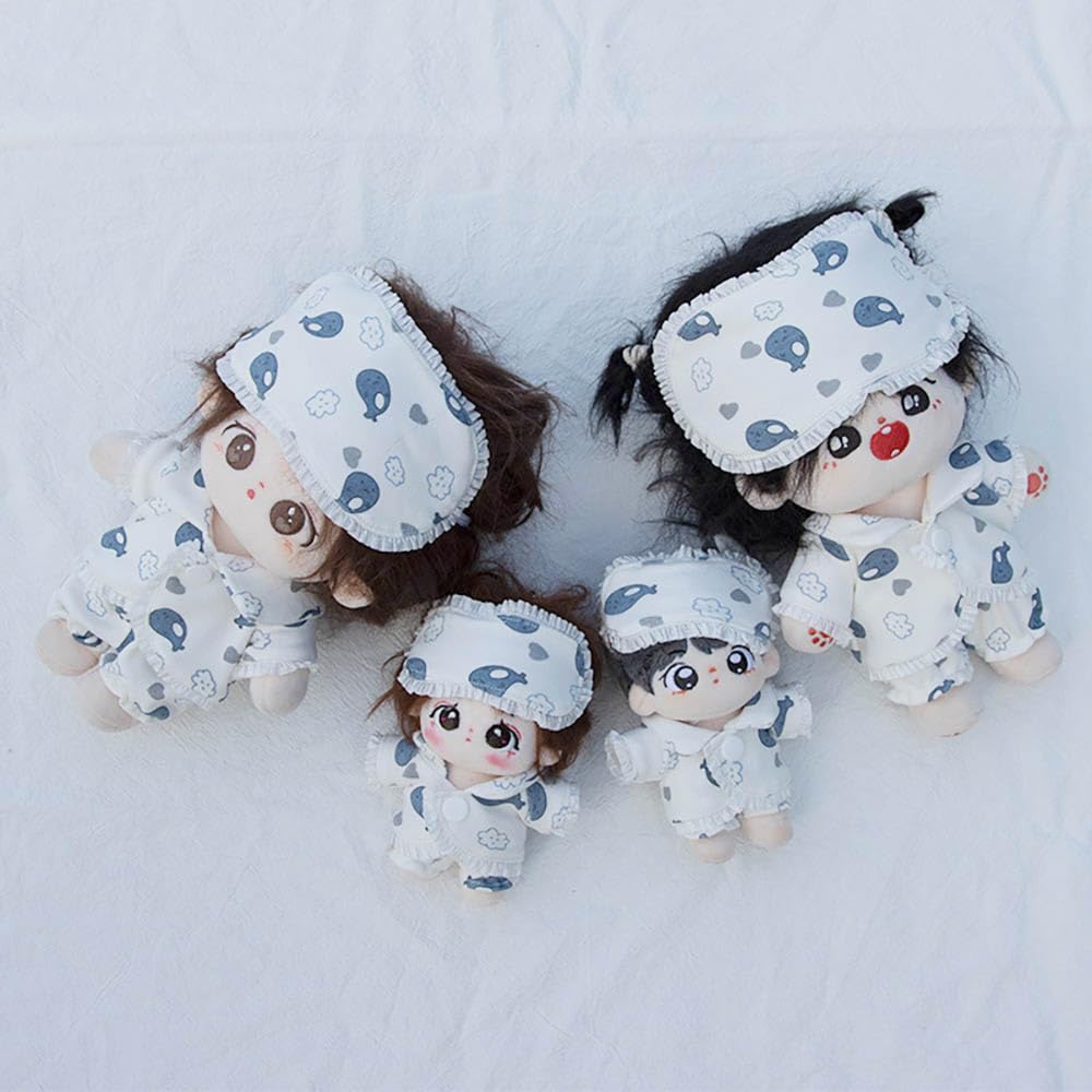 Niannyyhouse 10см 15см 20см 40см Плюшевая игрушка Одежда Маска для глаз Куртка Брюки Комплект пижамы Хлопковая кукла Аксессуары Наряжаться (10см)