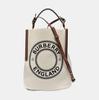 [Pre-Owned] Peggy Logo Print Cotton Canvas Bucket Bag - Excellent #OTAHO6