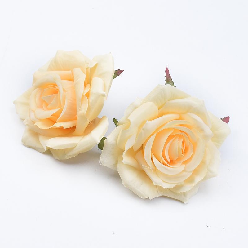 50/100pcs Silk Roses Flowers Wall Room Accessories Festival Car Decoration Home Wedding Cheap Artificial Plants Bride Brooch Diy