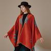 Versatile Thermal Shawl Air-Conditioned Room Women'S Small Blanket Knitted Double-Sided Thickened Cape