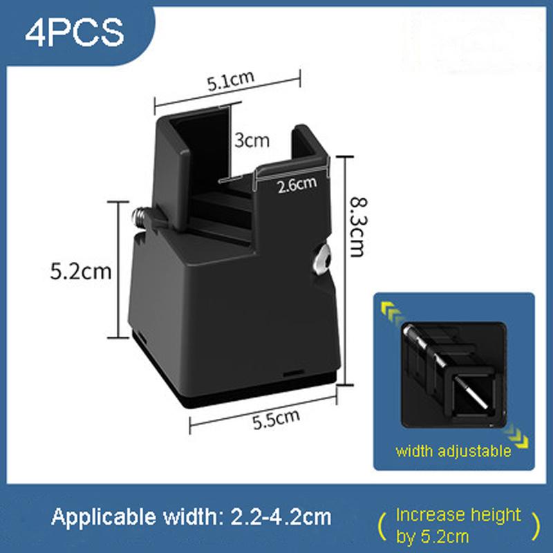4 шт. регулируемые подставки для ножек мебели, подставки для ног кровати с винтовым зажимом, прочные квадратные круглые 52 102 мм, подставки для ножек дивана, стола, стула