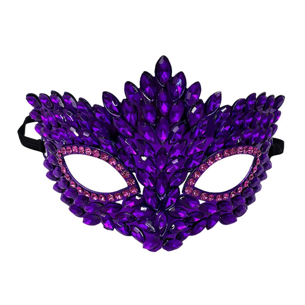 Shiny Acrylic Crystal Half Face Mask Full Jewelry Cosplay Mask Gift Idea Rave Mask Halloween Event