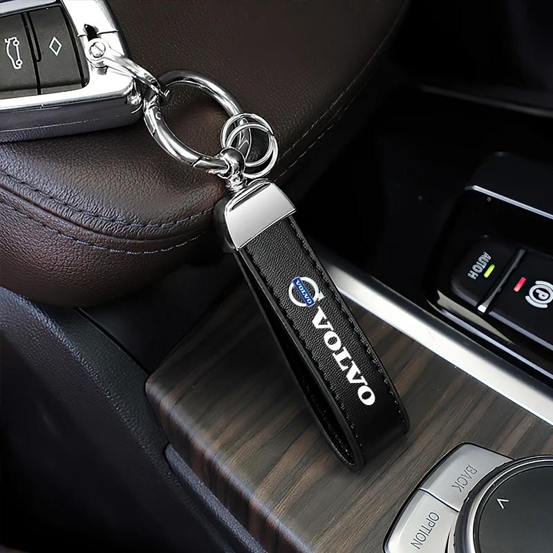 Автомобильный брелок в стиле карбона Микрофибра Кожаный брелок для Volvo Xc60 Xc90 V40 V60 S60 V50 V90 S80 C40 XC40 V70 XC70 C30