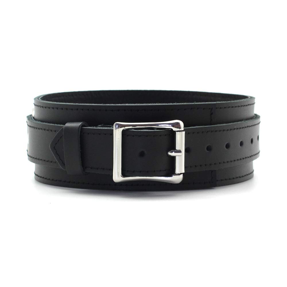 Любящая душа товары SM ошейник и наручники черный комплект натуральная кожа высокое качество косплей x серебро [Любящая душа] (черная фурнитура)