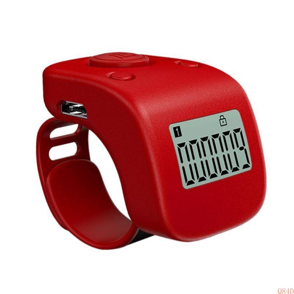 Q84D Mini Digital LCD Electronic Finger Ring Hand Tally Counter 6 Digit Beads