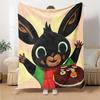 1pc Bing Bunny4 Blanket, Gift, for Men and Women, Soft Blanket, Good for Sofa Bed Couch Travel, Lightweight Flannel Blanket
