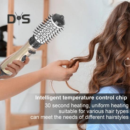 Автоматическая щипцы для завивки 3-в-1 Вращающийся фен Интеллектуальный контроль температуры Регулируемое вращение на 360 градусов Автоматически вращающаяся щетка для завивки волос