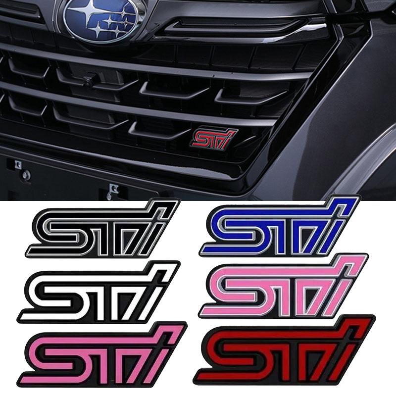 3D Metal Car Front Grille Emblem Badge Sticker for Subaru STI Logo XV WRC WRX BRZ FORESTER IMPREZA LEGACY OUTBACK TRIBECA LEVORG Y17