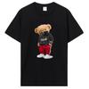 Cotton Sports Mask Bear Print Short-sleeved T-shirt Unisex Half-sleeved Summer Casual Oversized T Shirt Unisex Funny TShirt Tees