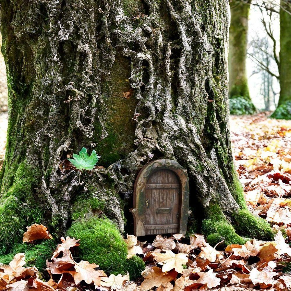 Садовое искусство Феи Дверь Фигурки Винтаж Дерево Миниатюрная Креативная Дверь для Феи Сада