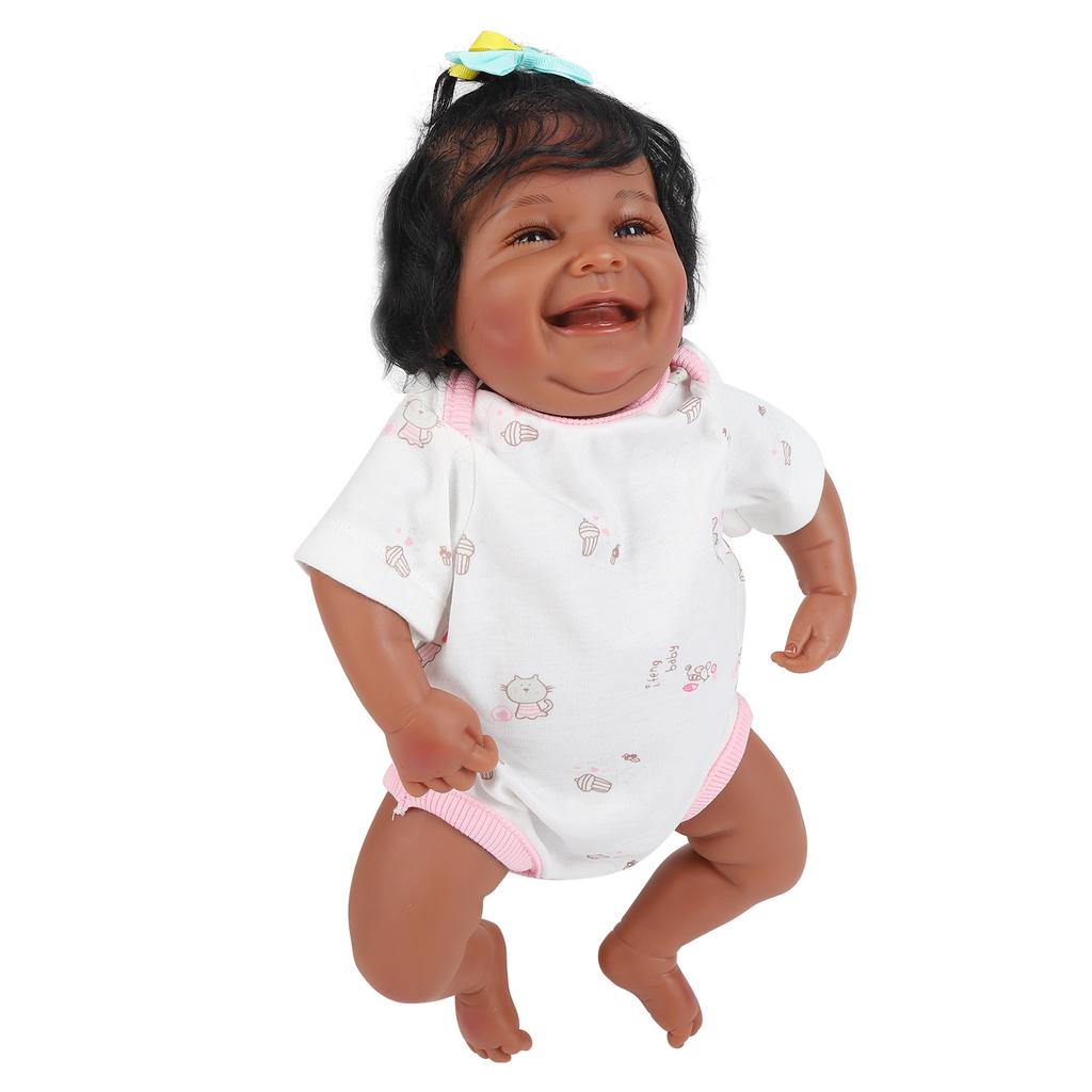 Мягкая виниловая кукла-реборн 19,3 дюйма, реалистичная, милая, афроамериканская, кукла-младенец, игрушка в подарок