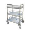 304 Stainless Steel Multi-Layer Cart with Silent Wheels - Anti-Collision, Multi-Functional Storage Trolley
