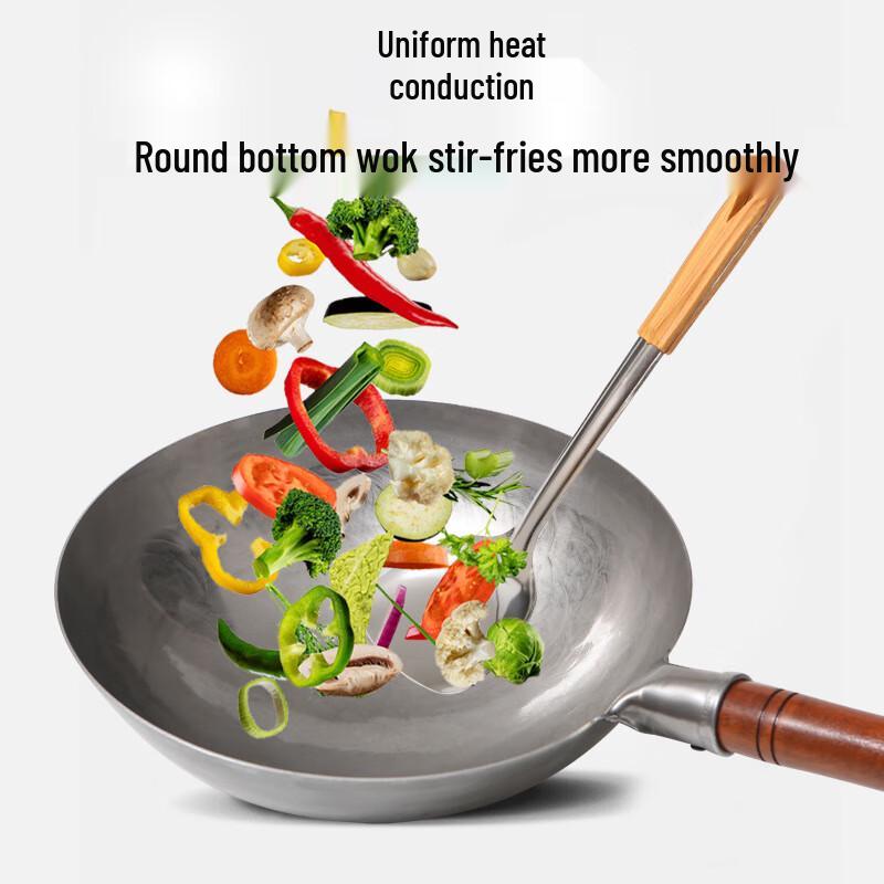 Triceratops 34cm 201 Stainless Steel Stir-Fry Wok