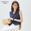 Женский жилет Komomoka из смеси искусственного денима и шелка-тусса