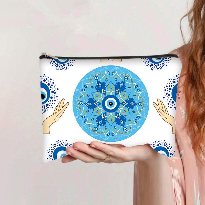 Косметичка с принтом «Глаз Дьявола», дорожная сумка для хранения, высококачественный женский клатч, косметичка
