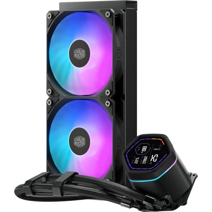 COOLER MASTER - MasterLiquid Core Nex Digital 240 Black ARGB - MLX-D24M-A18PA-RD - Watercooling - Ventilateur Ø 120 mm