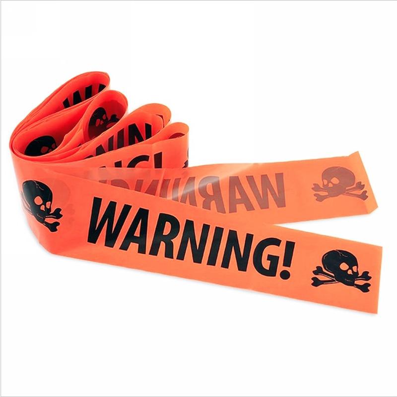 Halloween Warning Tape Signs Window Prop Party Danger Warning Line 600x8cm Decoration Witch Balloons AVE