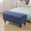 Solid Color Storage Ottoman Covers Rectangle Elastic Bedside Footstool Cover Non-Slip Polar Fleece Footrest Seat Bench Slipcover