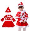 LAMONKE Santa Claus Cosplay Costume for Set with and Perfect for Cosplay School and Events Hood Size Kids, 3-Piece Hat, Hood, Dress, Girls' Parties,