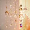 Crystal Suncatcher Crystal Wind Chimes Garden Rainbow Sun Catcher Garden Hanging Pendant Window Wind Music Home Garden Decor