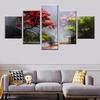 Wall Art Canvas Painting 5 Panel Tree Landscape Picture Poster Living Room HD Print Modular Frame Modern Home Decor Painted No Frame No Frame