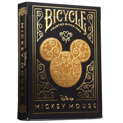 Черно-золотые игральные карты Bicycle Disney с изображением Микки Мауса.