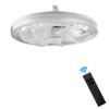 45W Ceiling Fan Light 4-speed Ceiling LED Lamp with Fans E27 Base Summer Silent Fan with Remote for Living Room Bedroom