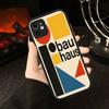 B-Bauhaus Fashion Retro Art For IPhone 16 15 14 13 12 11 Pro Max X XS MAX Plus Translucent Black Phone Cover