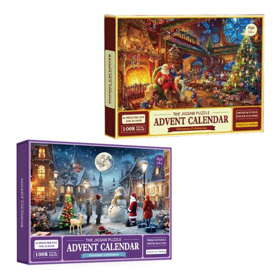 Рождественский адвент-календарь 2024 Пазл Семейные мероприятия Обратный отсчет Календарь Пазл