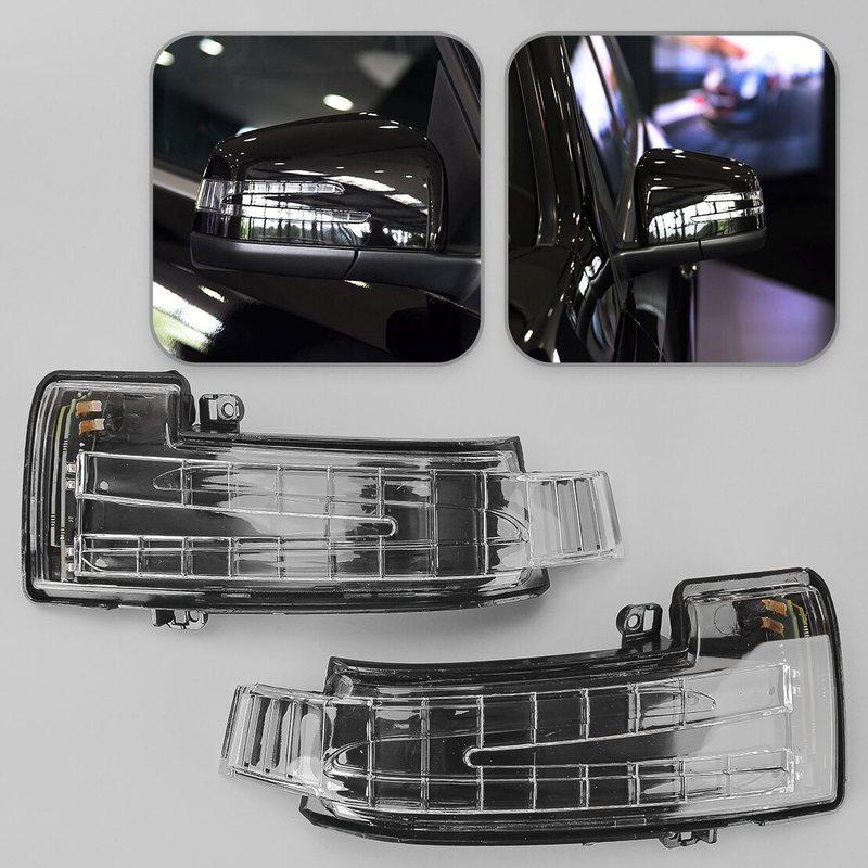 1 Pair Front Left & Right Side Mirror Turn Signal Light Lamp Fit for Mercedes-Benz W166 W463 X164 X166 1668200121 1668200221