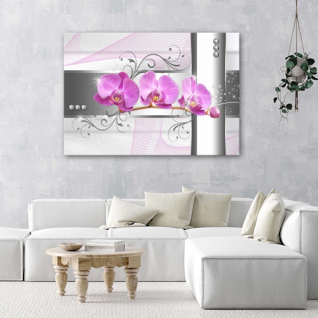Canvas Print, Orchids Flowers Nature Pink