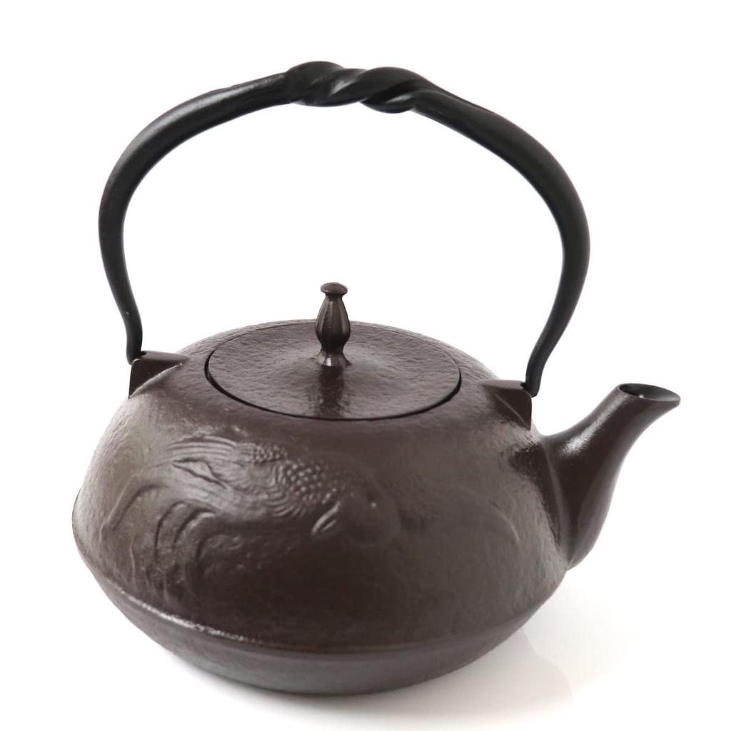 Чайник Phoenix Iron с плоским корпусом, совместимый с системой прямого огня IH, изготовлен в Японии. Чайник Nanbu Iron, большой емкости. Чайник Nambu Iron с функцией пополнения запасов железа.