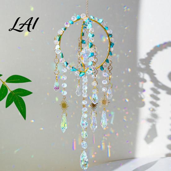 Sophisticated Balcony Decor Crystal Suncatcher Hanging Ball Prism Rainbow Maker Pendant Glittering Window for Garden Patio Backyard Car Home