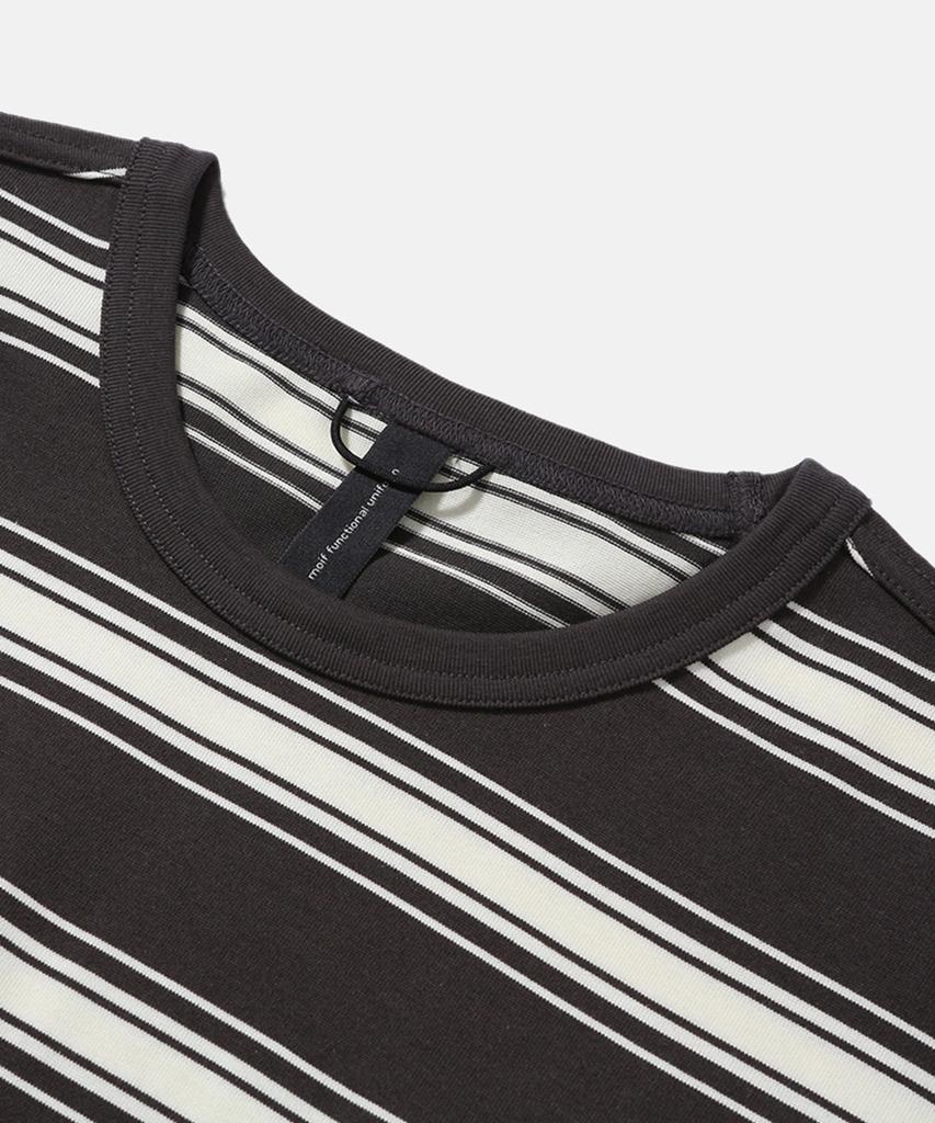 MOIF [Ss26] One Pocket H/S Tee / Charcoal Stripe