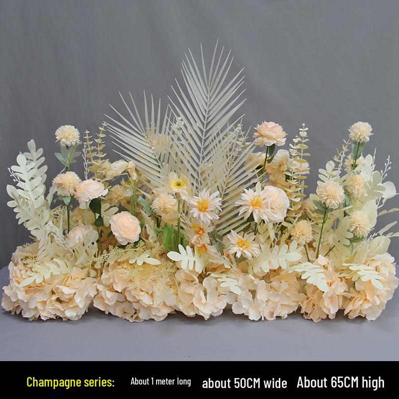 Wedding Aisle Floral Arrangement: Artificial Flower Basket & Row Decoration