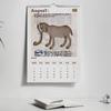 WTEMPO Уродливые средневековые животные Принт 2026 Смешной настенный календарь 12-месячный спиральный настенный планер из плотной бумаги, месячные макеты, юмористический дизайн с узором