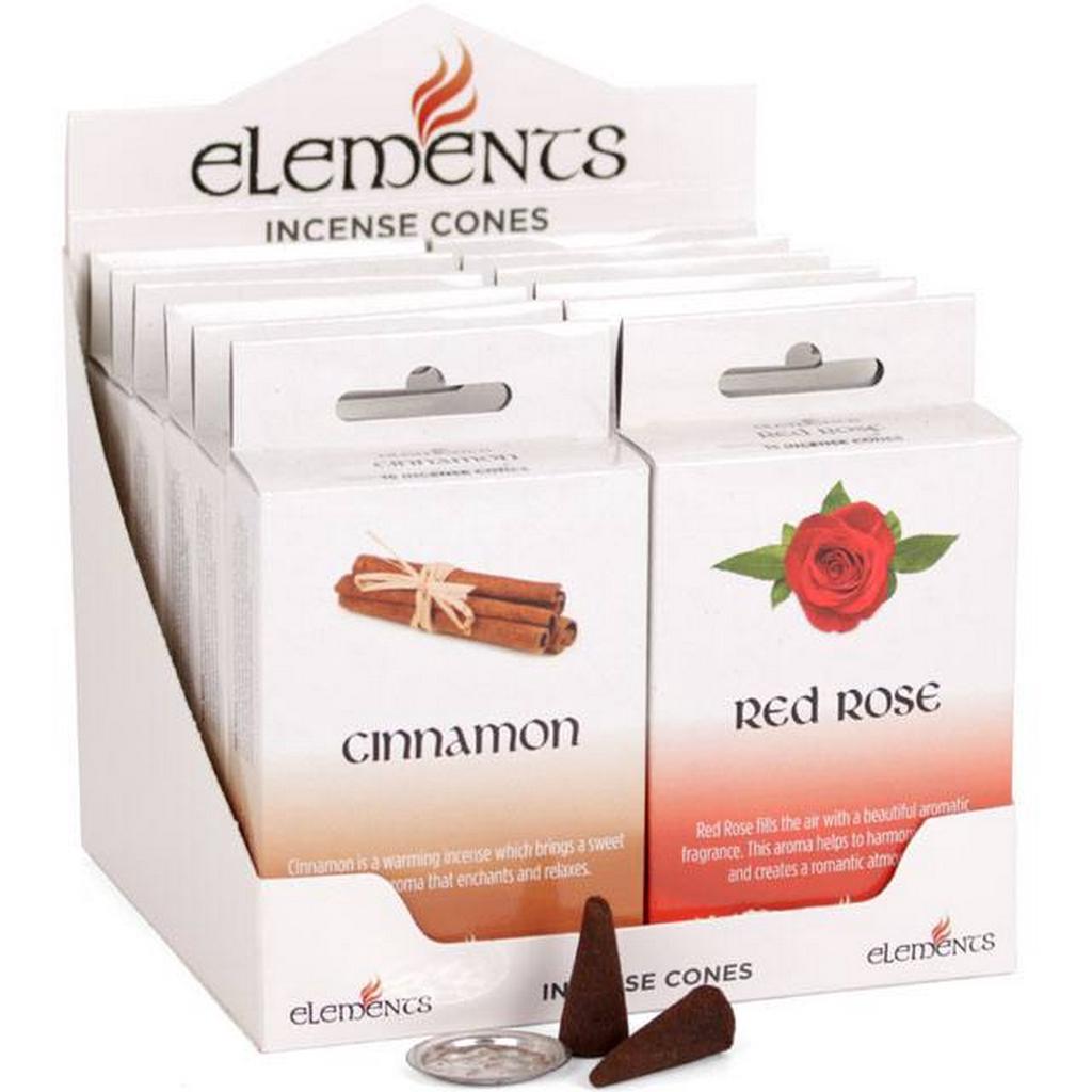 Elements Благовония в конусах, смешанный аромат (Коробка из 12 упаковок)