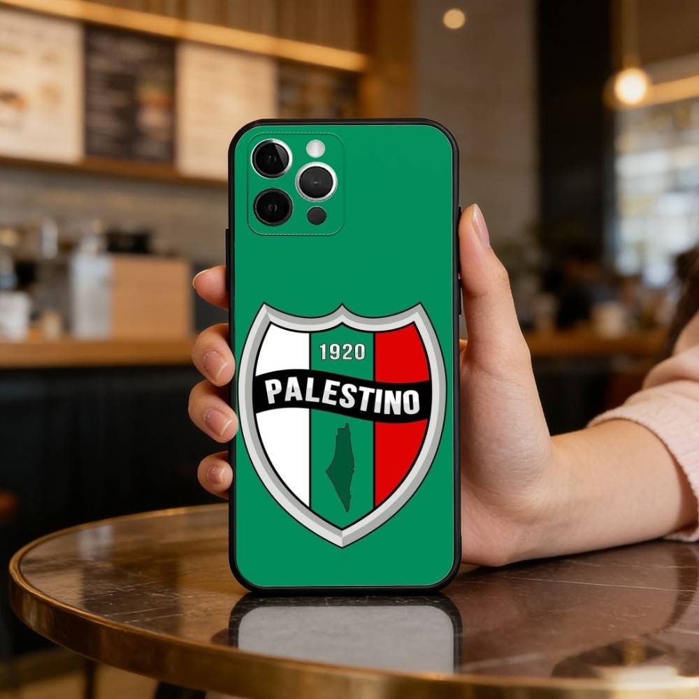 Мягкий силиконовый черный чехол Club D-Deportivo P-Palestino, Чехол для телефона для iPhone 17,16,15,14,13,12,11 Plus,Pro Max,XS